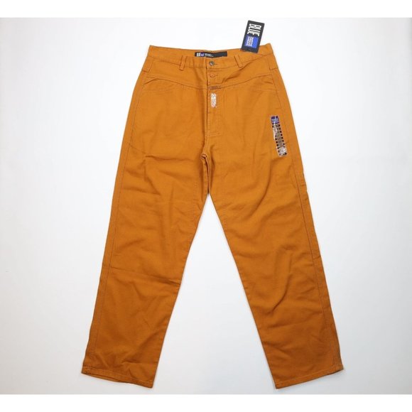 NOS Vintage 90s Marithe Francois Girbaud Mens 36x32 Baggy Loose Fit Jeans Orange